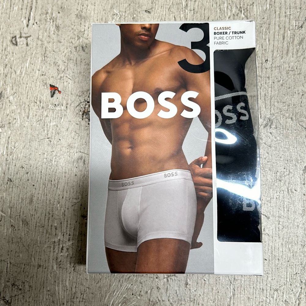 Hugo Boss Men’s Classic Boxer Trunk Pure Cotton Fabric - NWT